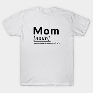 Definition Mother Mom Families Work Person T-Shirt